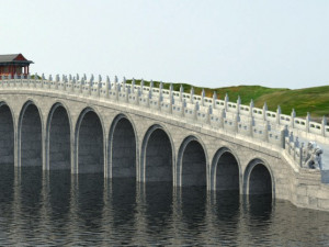 buddha xiangge - 17 hole bridge 3D 모델