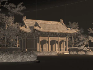 dragon king temple 3D Model