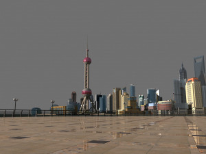 shanghai lujiazui 3Dモデル