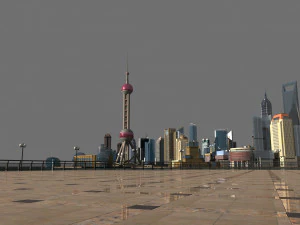 Shanghai Lujiazui Modèle 3D