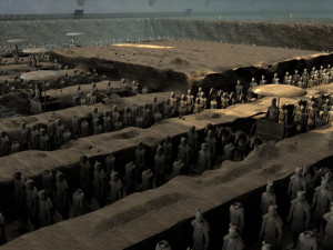 terracotta warriors and horses 3D Model