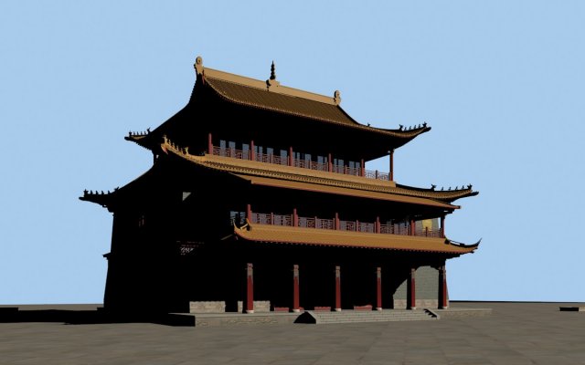 temple Modelo 3D .c4d .max .obj .3ds .fbx .stl .blend