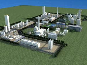 sewage treatment plant 3D Model