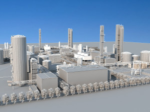 sewage treatment plant 3D Model