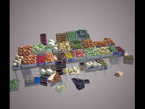 fruit stand 3D Модель