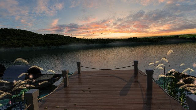 field pond 3D Model .c4d .max .obj .3ds .fbx .stl .blend 