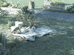 landscape garden 3D 模型