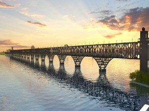 nanjing yangtze river bridge 3D Model