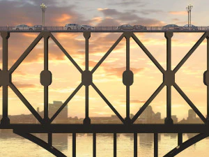 nanjing yangtze river bridge 3D Model