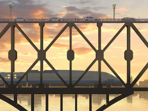 nanjing yangtze river bridge 3D Model