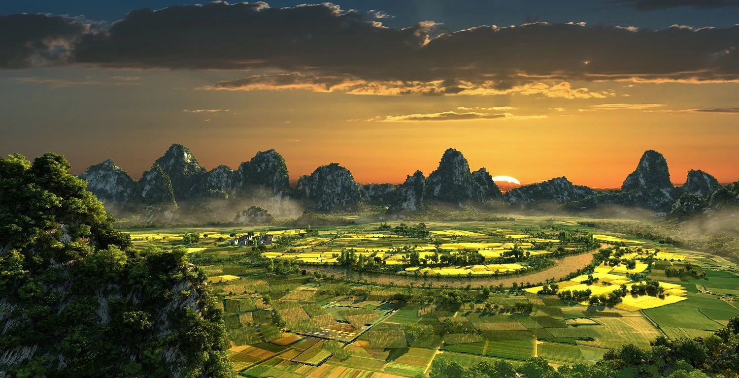 rural farmland 3D Model .c4d .max .obj .3ds .fbx .stl .blend 