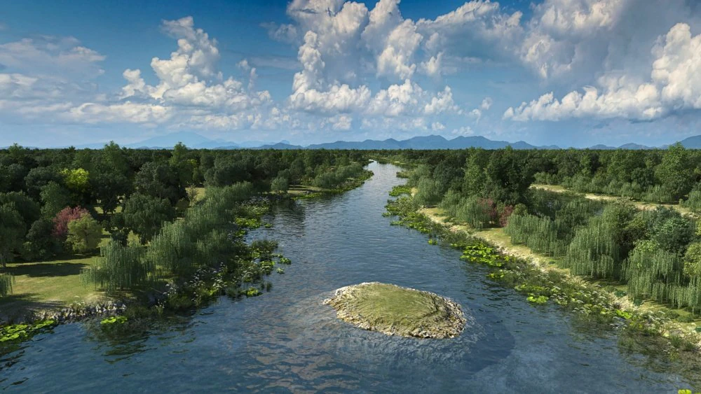 creek 3D Model .c4d .max .obj .3ds .fbx .stl .blend