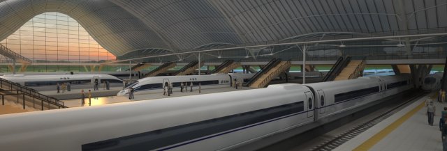 high - speed railway Modèle 3D .c4d .max .obj .3ds .fbx .stl .blend 