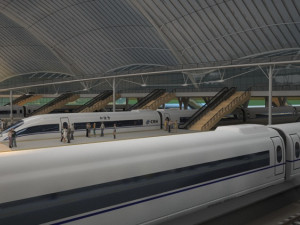 high - speed railway 3Dモデル
