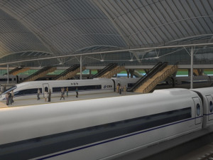 high - speed railway Modèle 3D