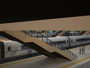 high - speed railway 3D Model