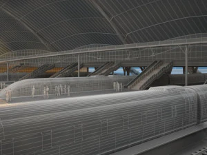 high - speed railway 3D Model