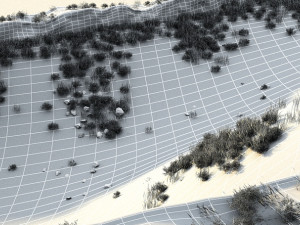 desert gobi earth wall 3D Модель