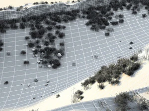 desert gobi earth wall 3D Model