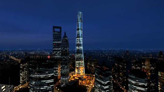shanghai center 3D Модель .c4d .max .obj .3ds .fbx .stl .blend