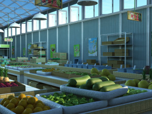 vegetable market 3D Модель