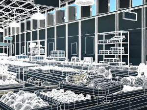 vegetable market 3D Model