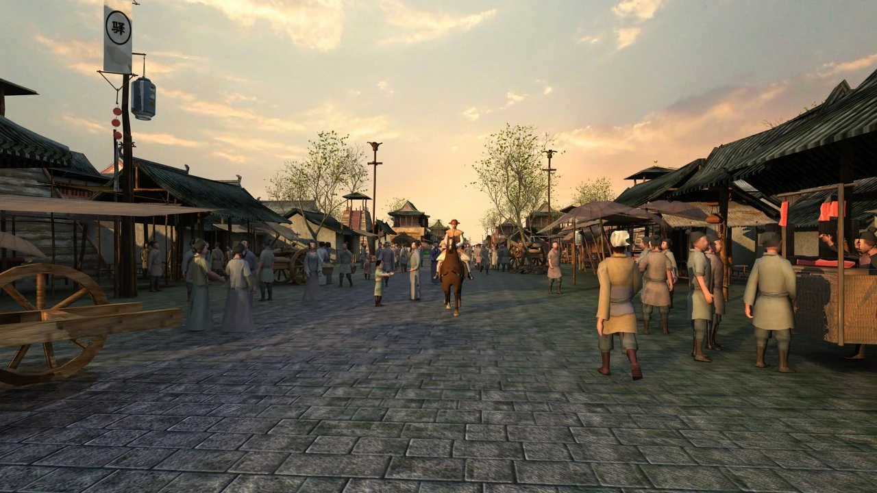 ancient vegetable market 3D Model .c4d .max .obj .3ds .fbx .stl .blend 