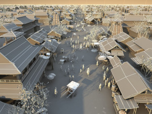 ancient vegetable market 3D Model