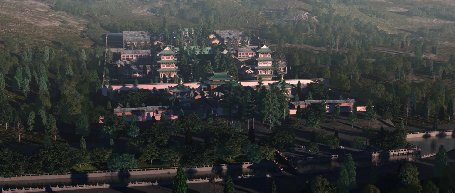 shaolin temple 3D Model .c4d .max .obj .3ds .fbx .stl .blend 