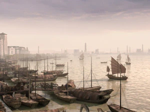 상하이 외탄 3D 모델