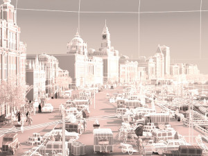 shanghai bund 3Dモデル