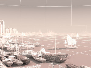 shanghai bund 3Dモデル