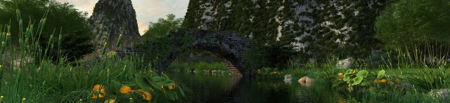 field stone bridge 3D Модель .c4d .max .obj .3ds .fbx .stl .blend 