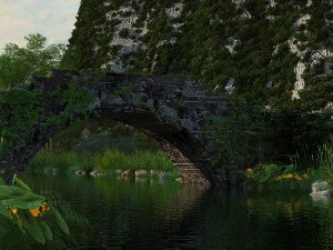 field stone bridge 3D Model