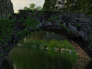 field stone bridge 3D Модель
