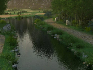 field stone bridge 3D Model