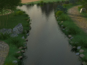 field stone bridge 3D Модель
