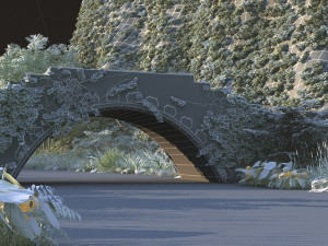 field stone bridge 3D Модель