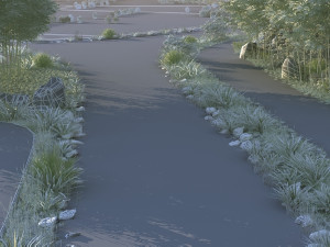 field stone bridge 3D Модель