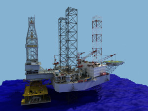 offshore drilling platform 3D 模型