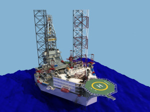 offshore drilling platform 3D 模型