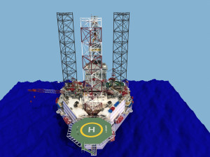 offshore drilling platform 3D 模型