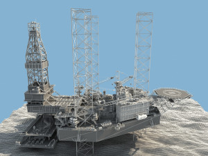 offshore drilling platform 3D 模型