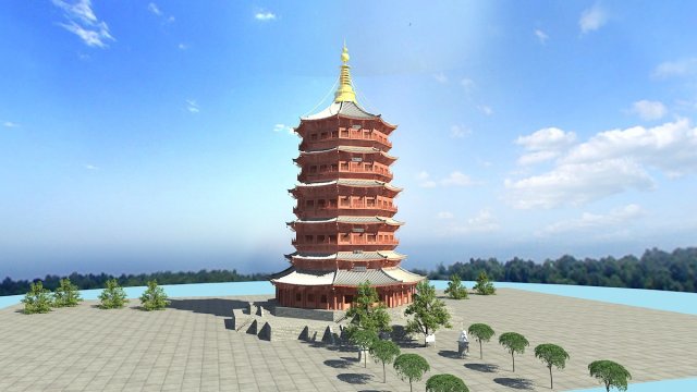 wooden tower 3D Model .c4d .max .obj .3ds .fbx .stl .blend 