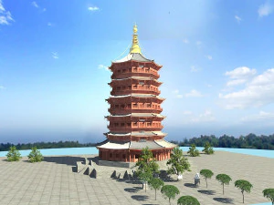 wooden tower 3D Model