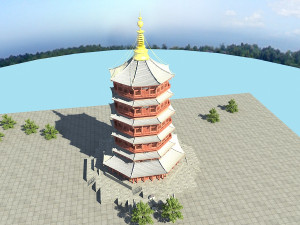 wooden tower 3D Model