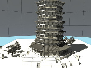wooden tower 3D Model