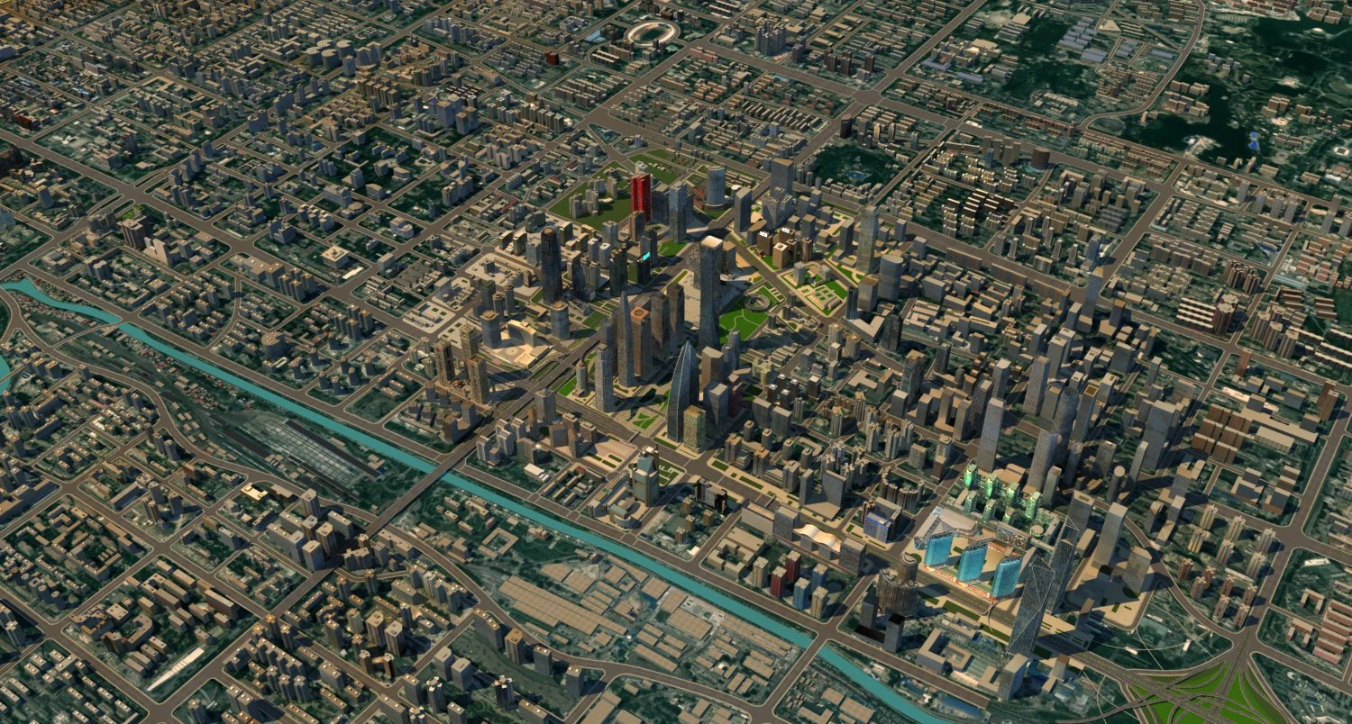 beijing city 3D Model .c4d .max .obj .3ds .fbx .stl .blend 