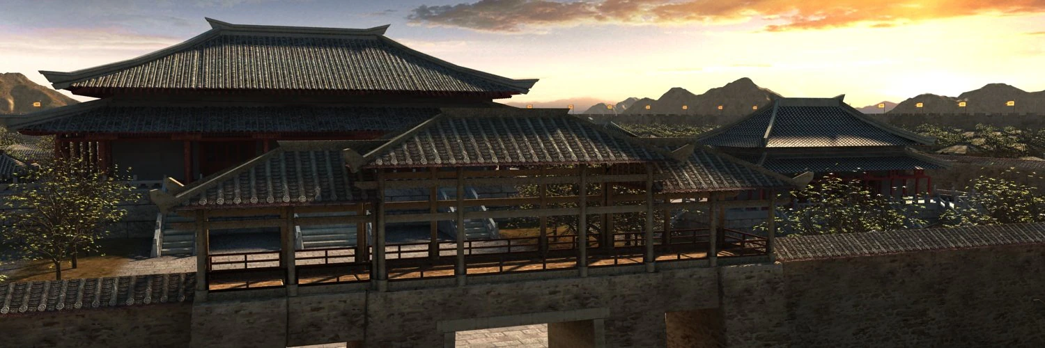 ancient palace 3D Model .c4d .max .obj .3ds .fbx .stl .blend 
