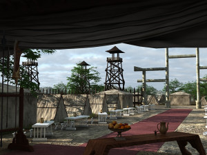 military camp tent 3D Model